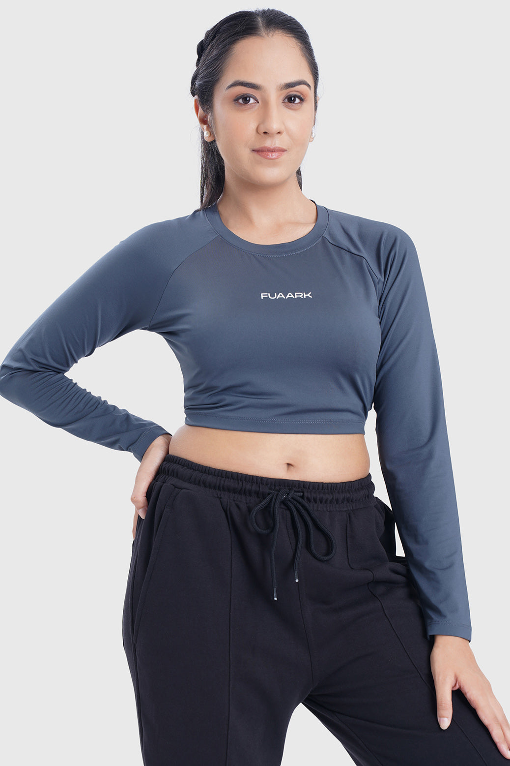 Classic Crop Top T-shirt Grey