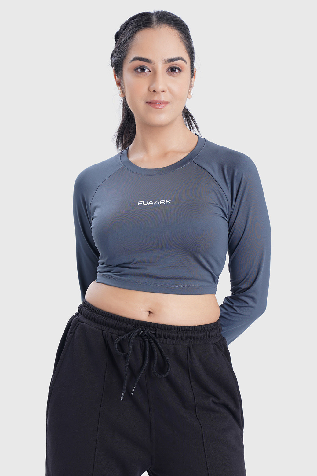 Classic Crop Top T-shirt Grey