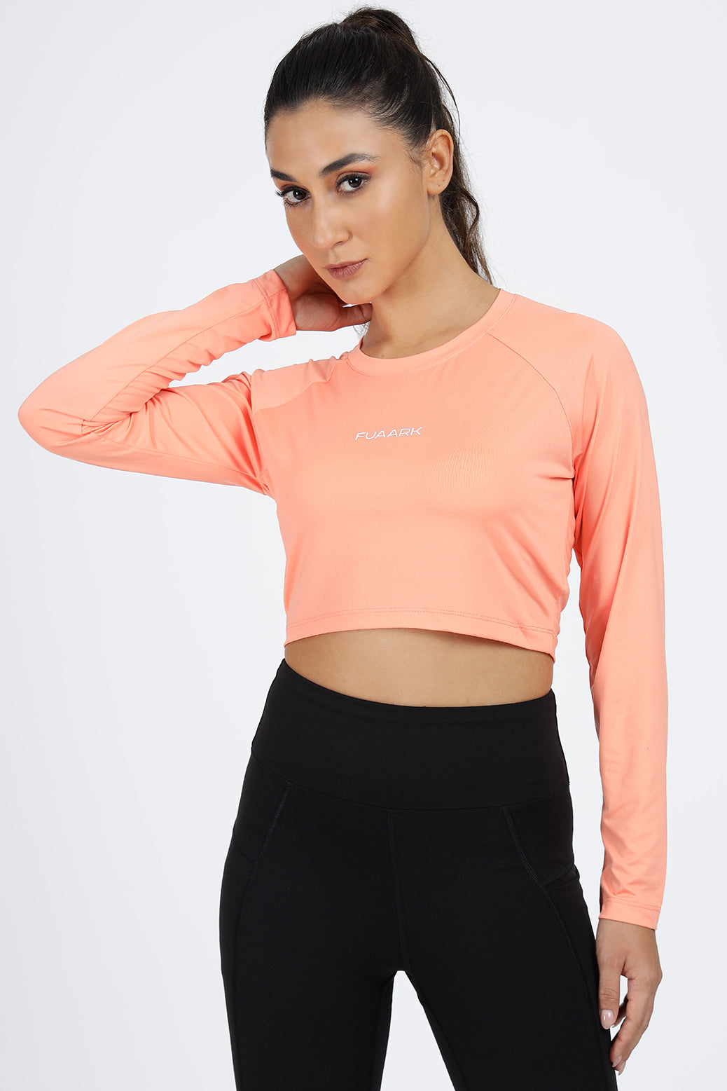 Classic Crop Top T-shirt Peach