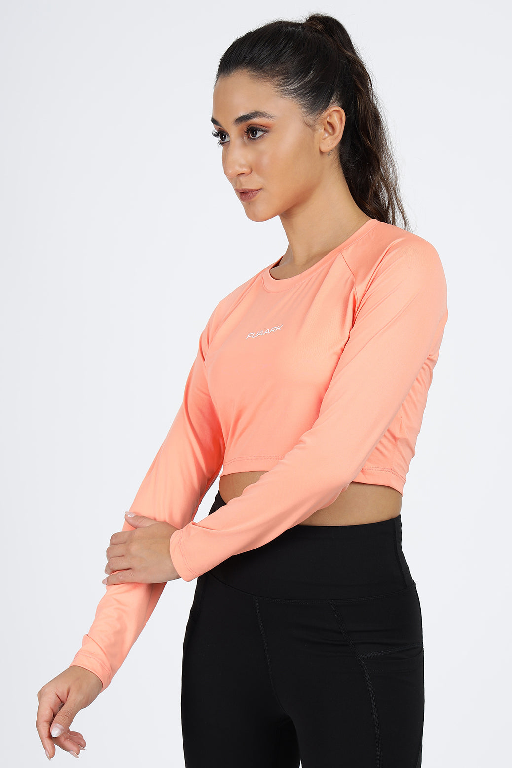 Classic Crop Top T-shirt Peach