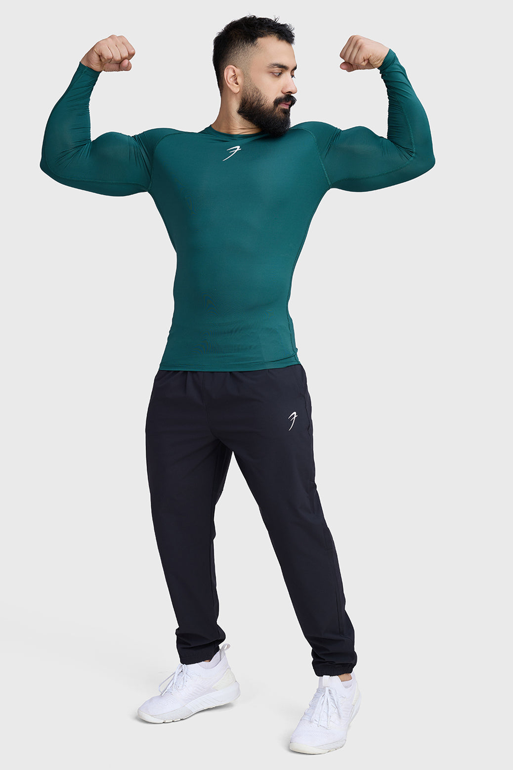 Compression Fullsleeves T-shirt Emerald Green