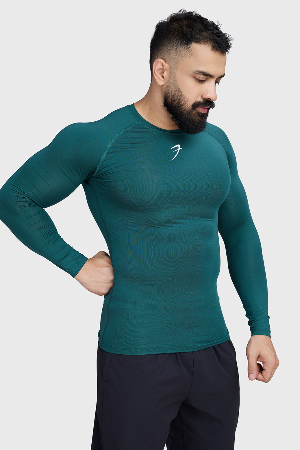 Compression Fullsleeves T-shirt Emerald Green