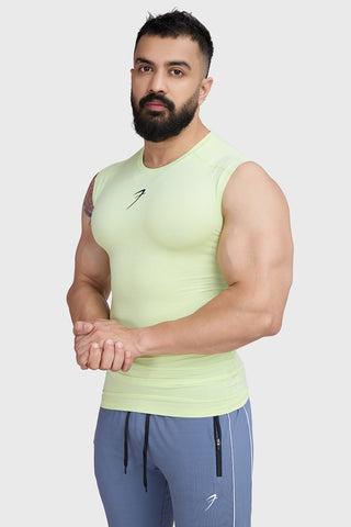 Compression Sleeveless Tank Lime