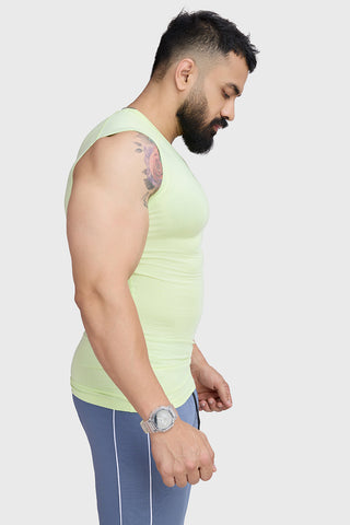 Compression Sleeveless Tank Lime