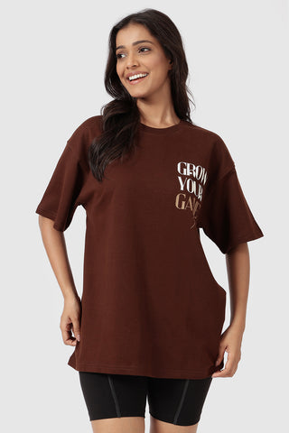 Grow Oversized T-shirts Coffee