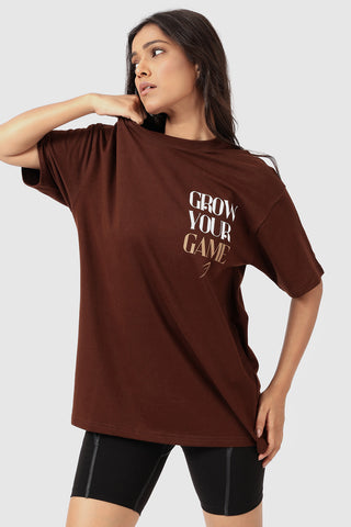 Grow Oversized T-shirts Coffee