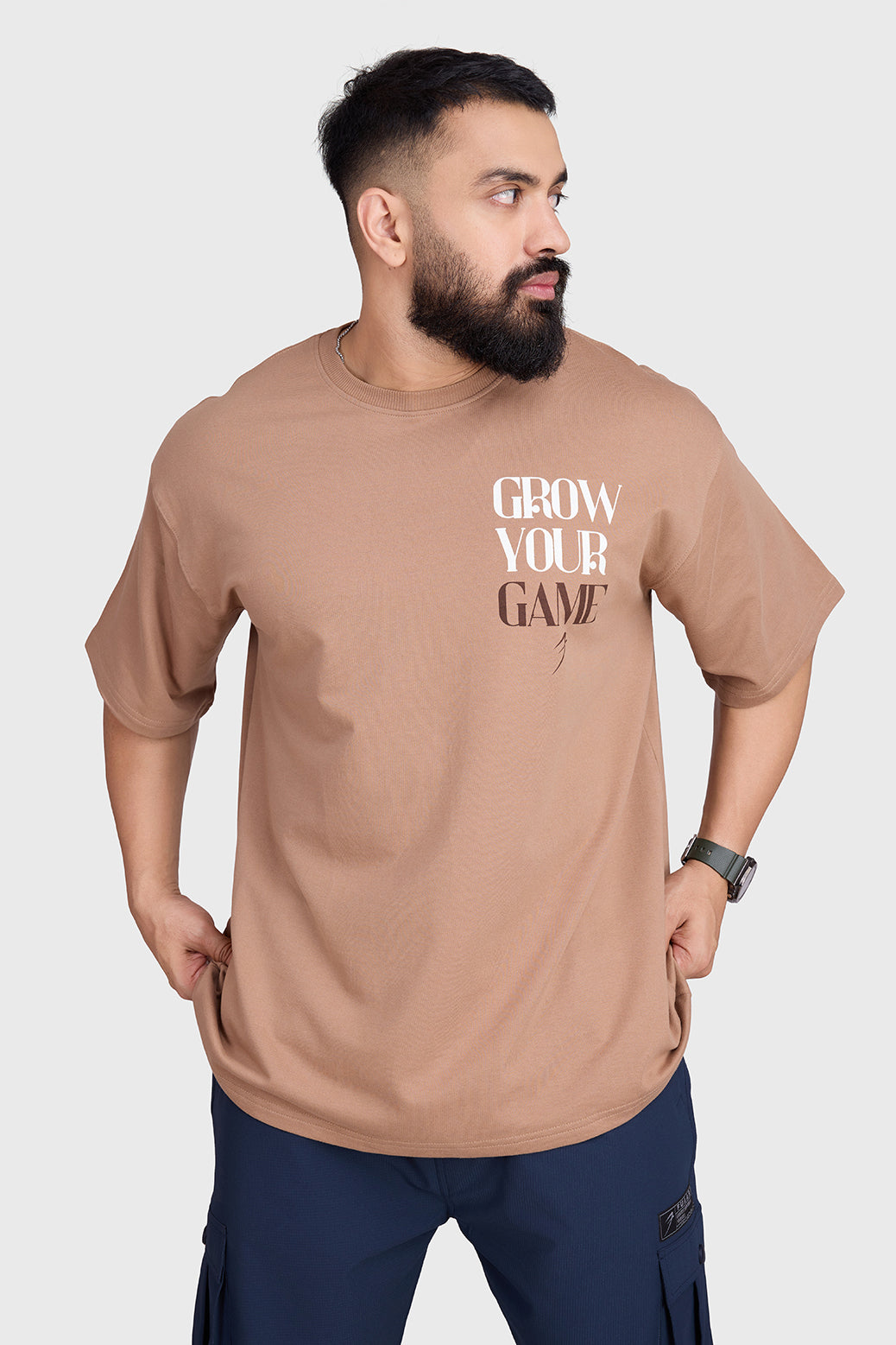 Grow Oversized T-shirts Brown