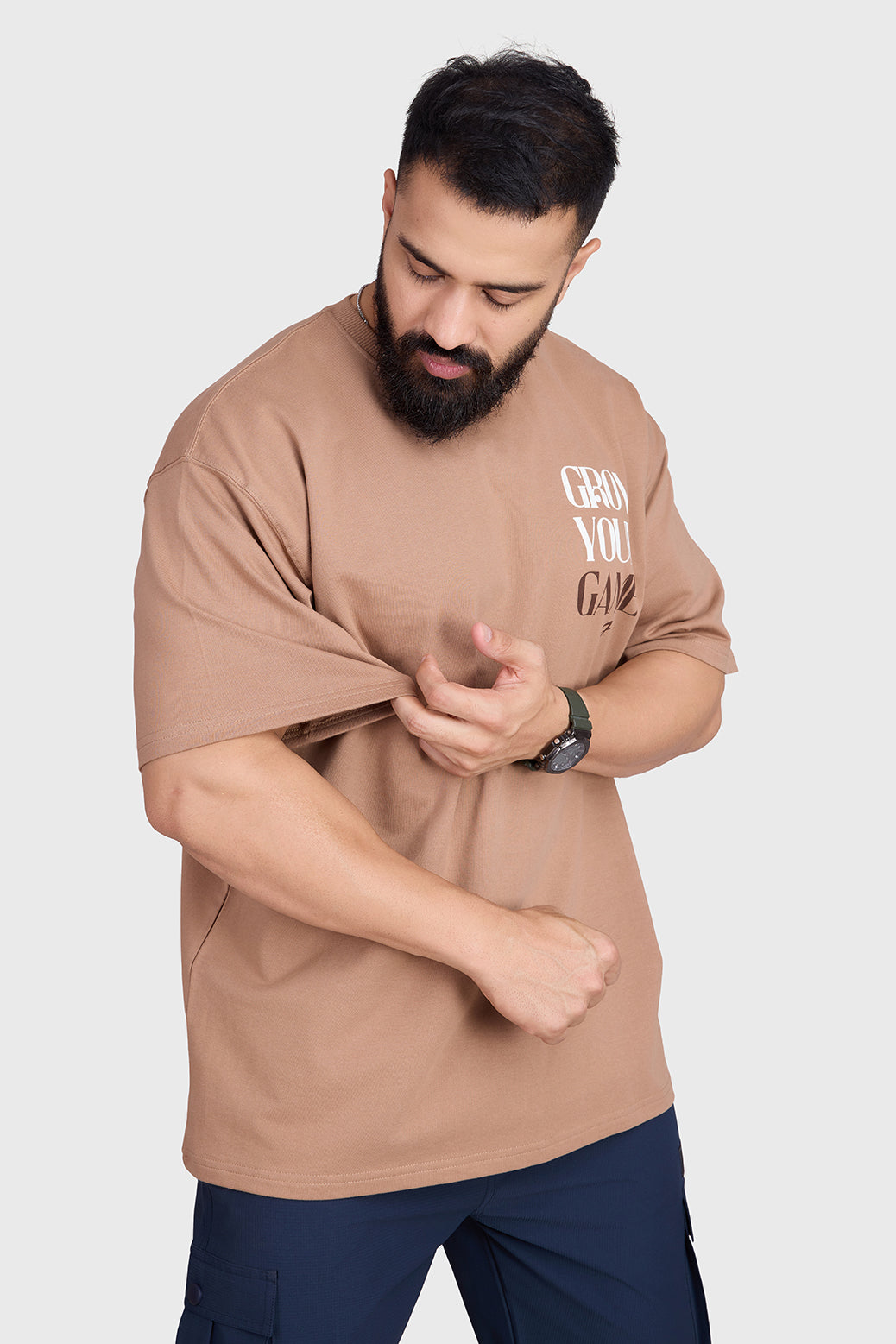 Grow Oversized T-shirts Brown