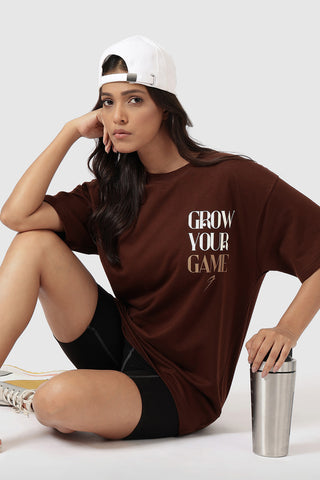 Grow Oversized T-shirts Coffee