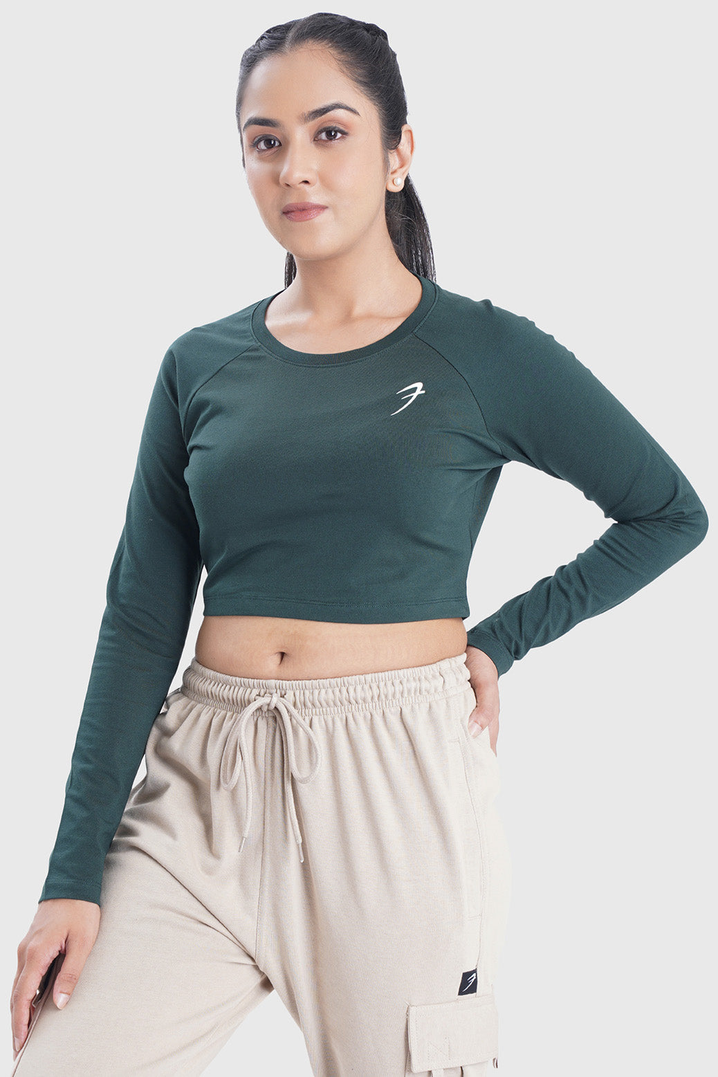 Legacy Crop Top T-shirt Bottle Green