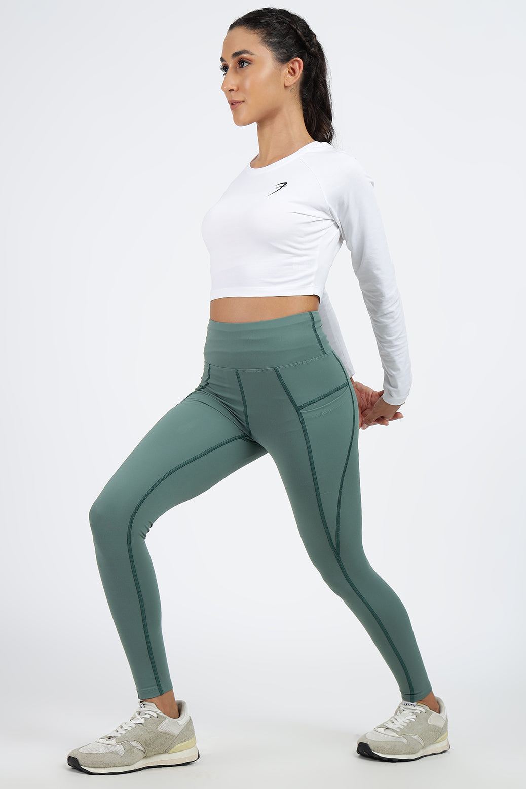 Timeless Nylon Leggings Sage Green