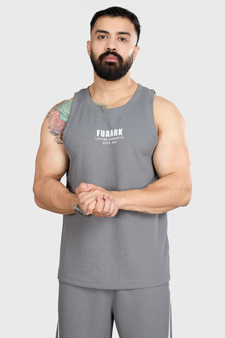 Drip Oversized Tank Dark Grey