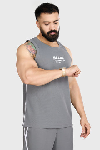 Drip Oversized Tank Dark Grey