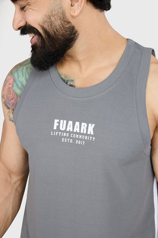Drip Oversized Tank Dark Grey