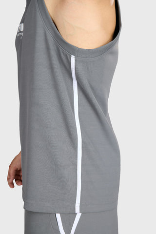 Drip Oversized Tank Dark Grey