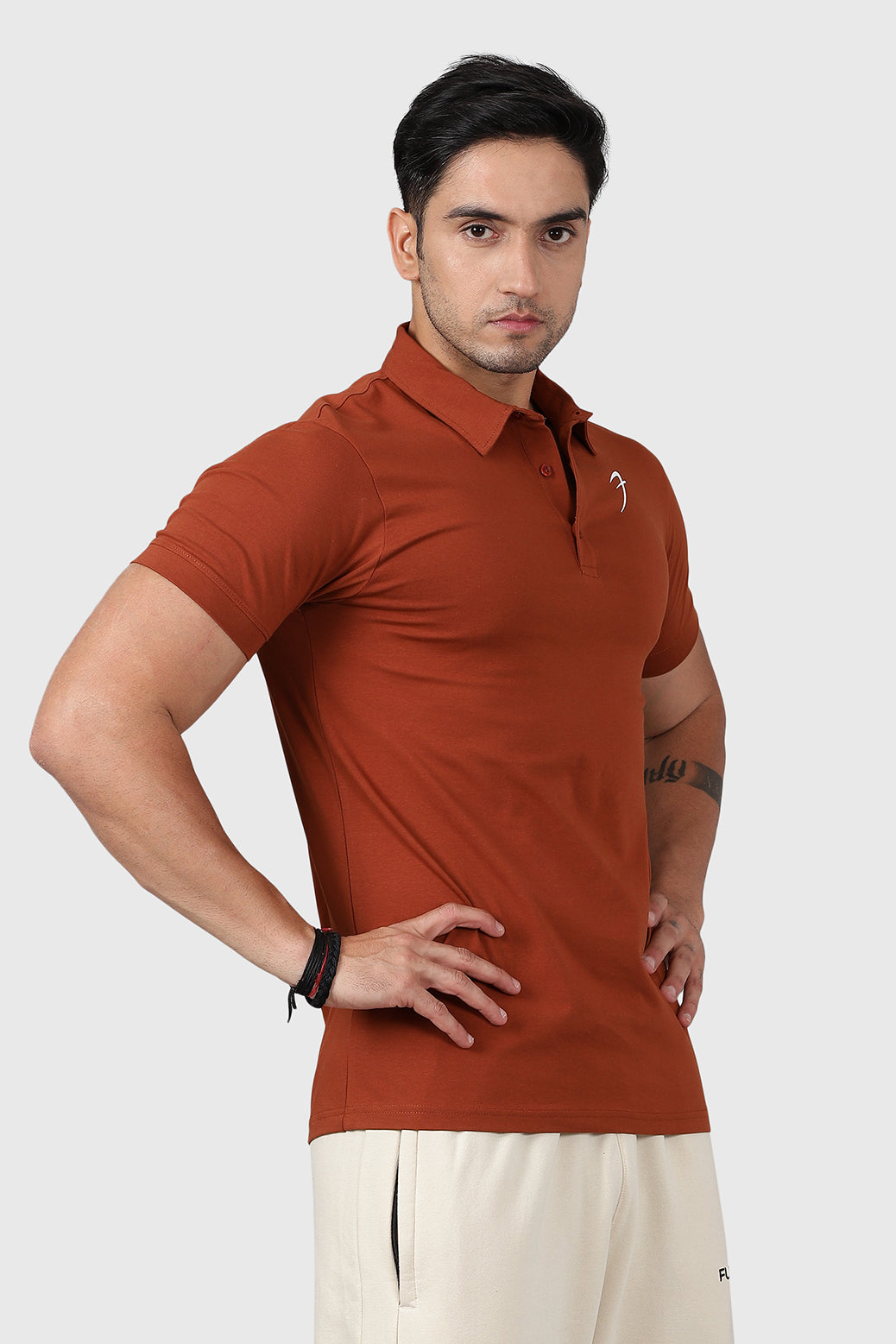 Polo T-shirt Salsa Brown