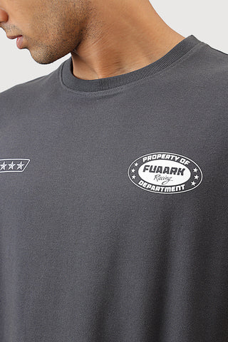 Fuaark Racing Club Oversized T-shirt Dark Grey