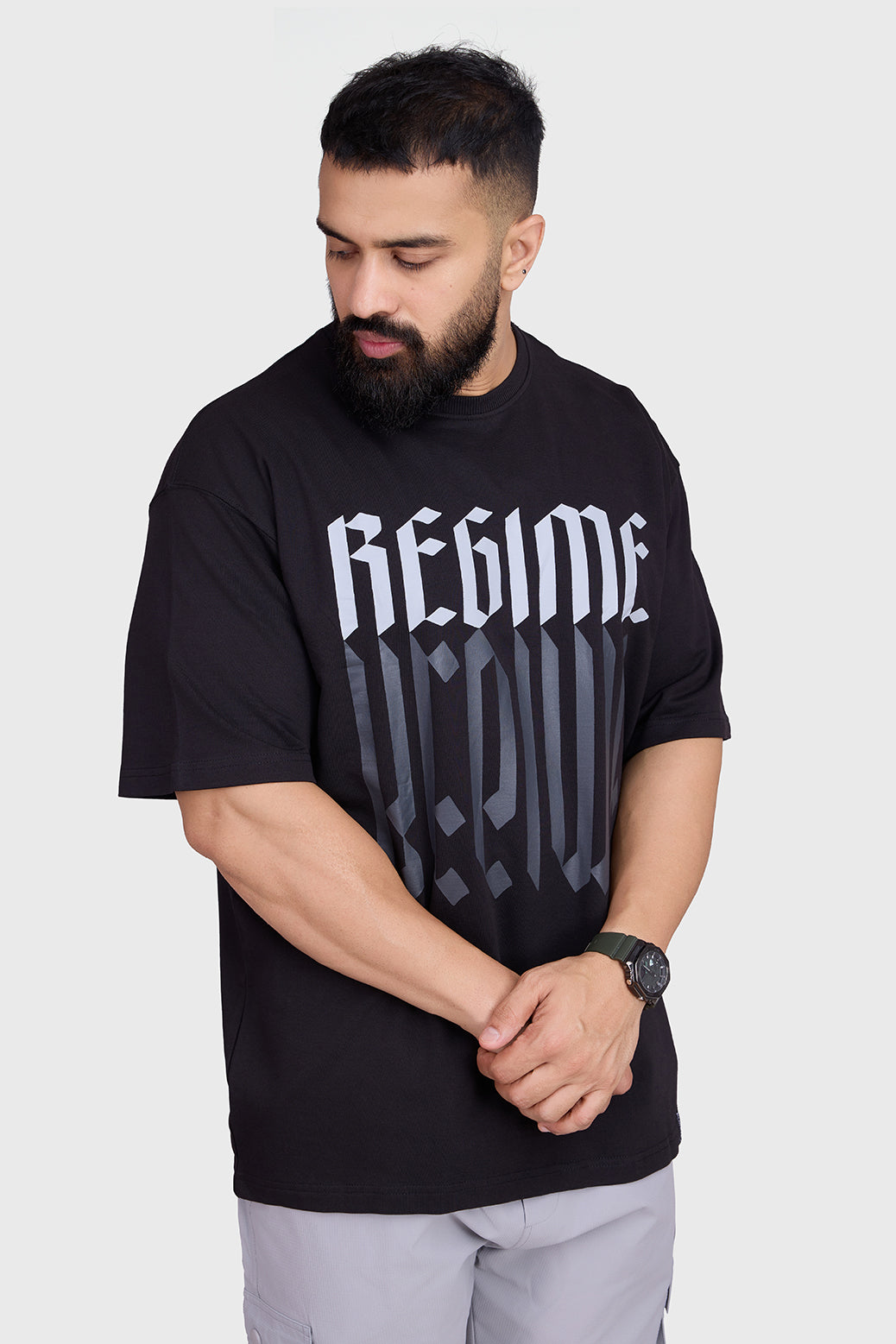 Regime Oversized T-shirts Black