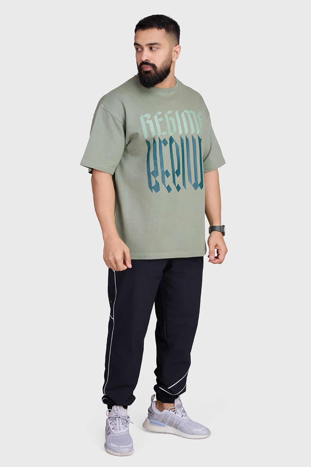 Regime Oversized T-shirts Sage Green