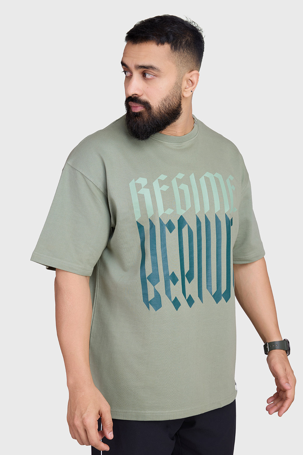 Regime Oversized T-shirts Sage Green