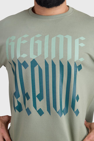 Regime Oversized T-shirts Sage Green