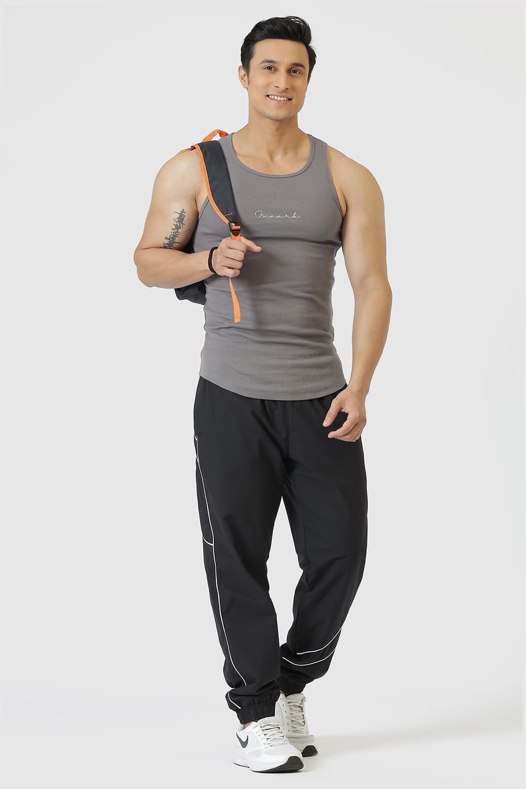 Ribbed Tank Grey