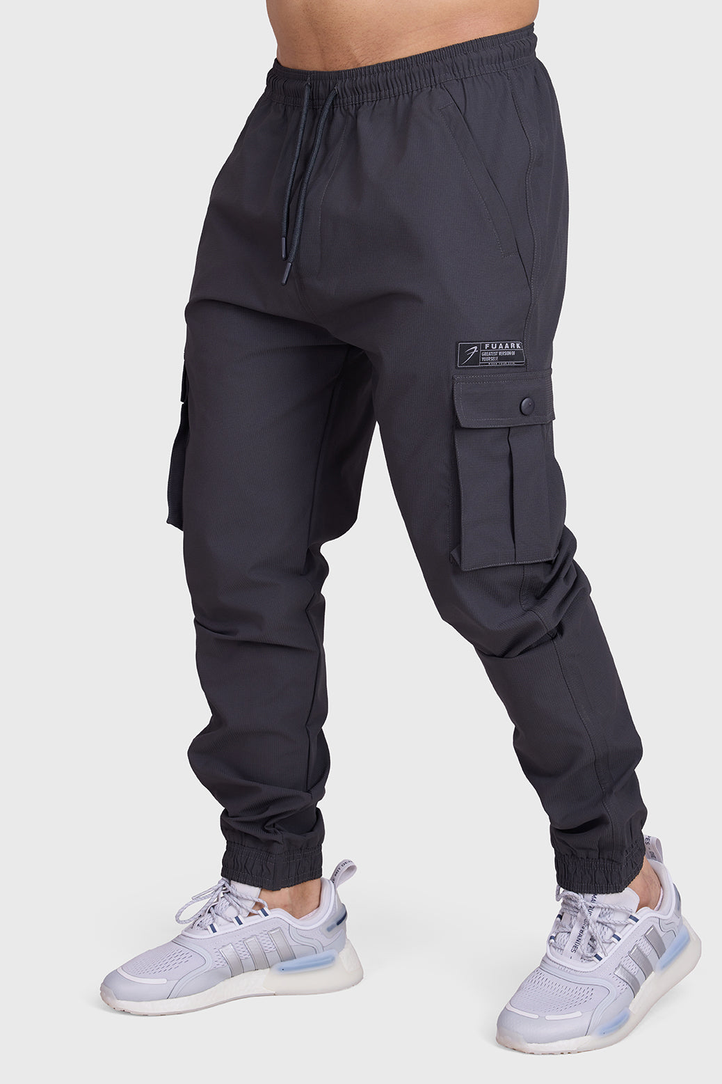 Buy Script Cargo Joggers Dark Grey for men online Fuaark FUAARK