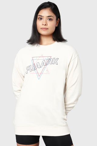 Star Oversized Sweatshirt Beige