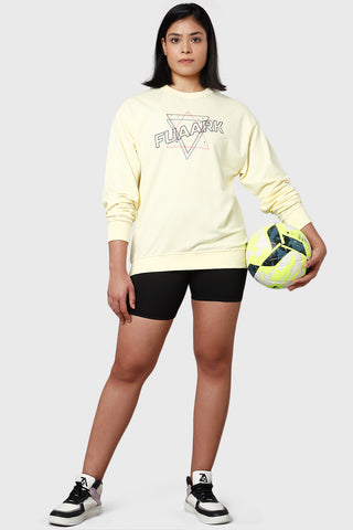 Star Oversized Sweatshirt Yellow