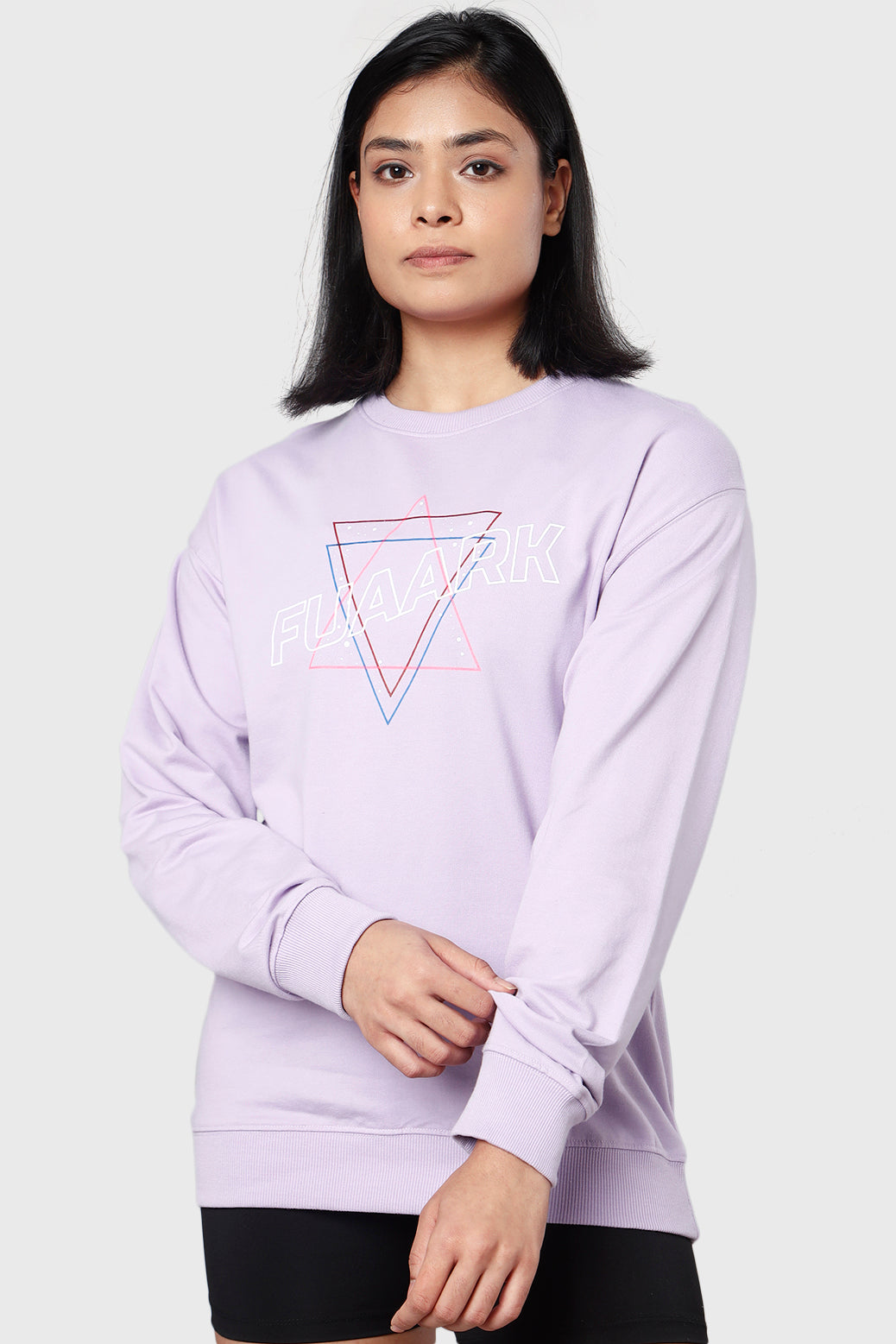 Star Oversized Sweatshirt Lilac