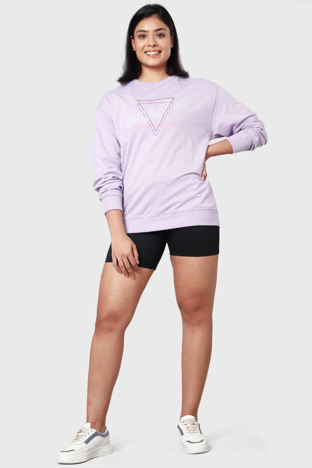 Star Oversized Sweatshirt Lilac