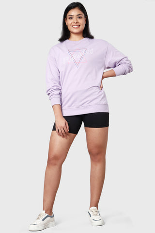 Star Oversized Sweatshirt Lilac