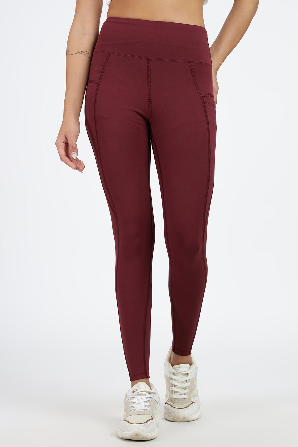 Timeless Nylon Leggings Maroon