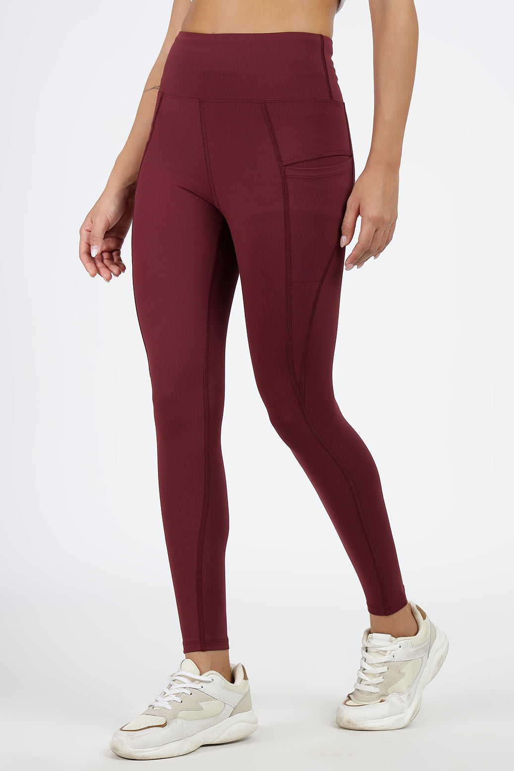 Timeless Nylon Leggings Maroon