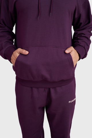 Signature Oversized Hoodie Plum