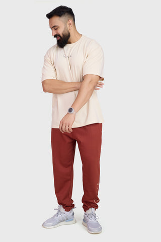 Signature Oversized Band Joggers Rust