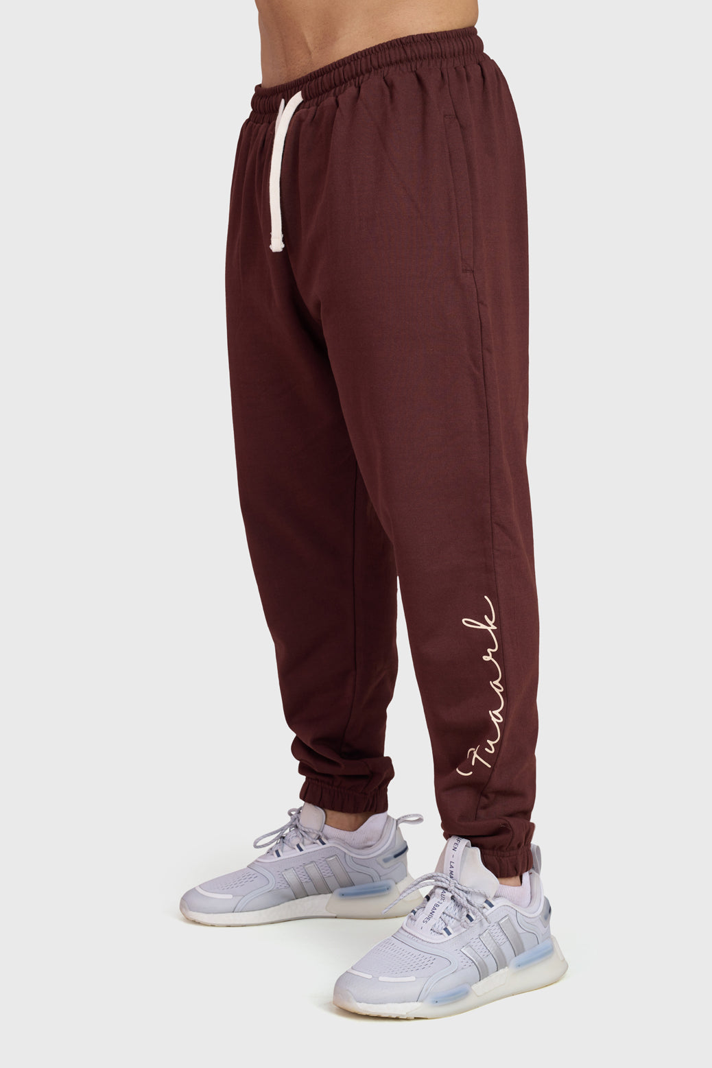 Signature Oversized Band Joggers Brown