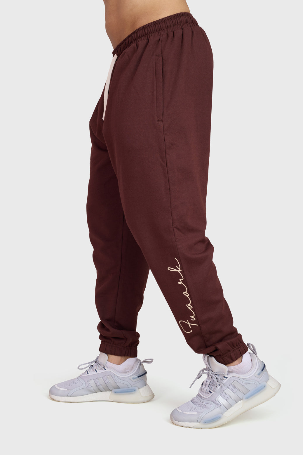 Signature Oversized Band Joggers Brown