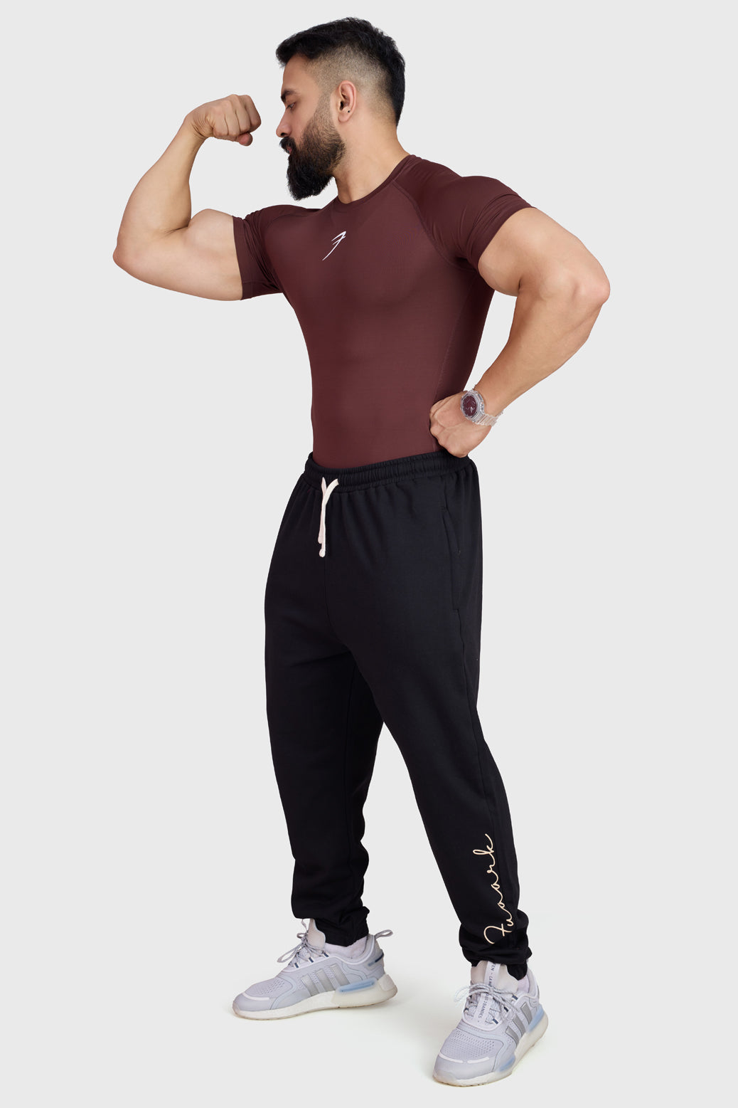 Compression T-shirt Brown