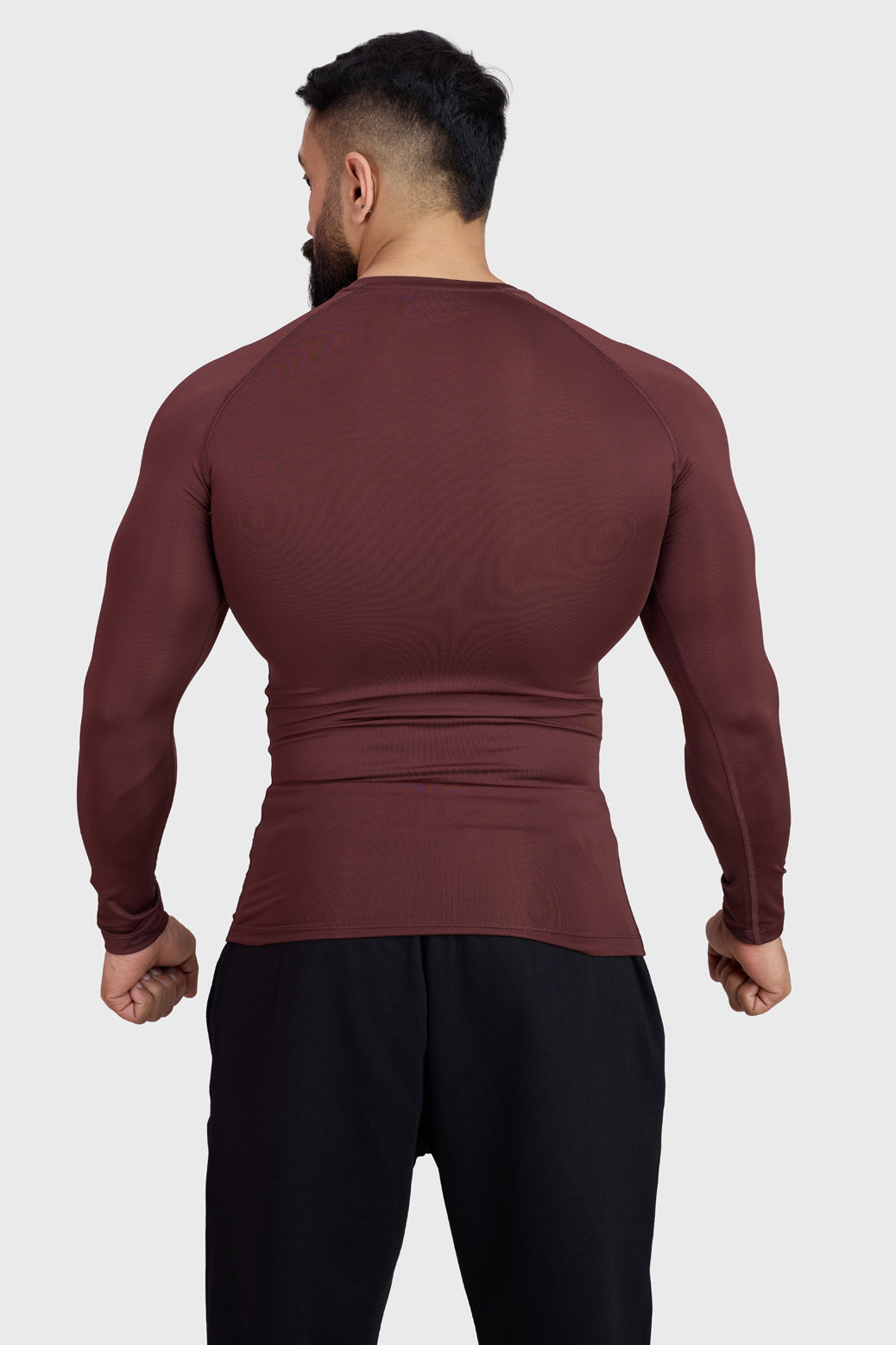 Compression Fullsleeves T-shirt Brown