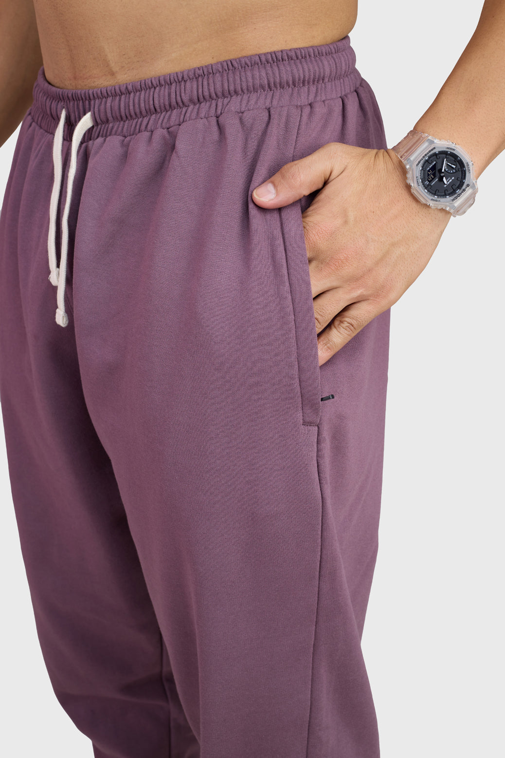 Signature Oversized Band Joggers Mauve