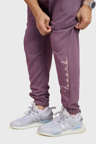 Signature Oversized Band Joggers Mauve