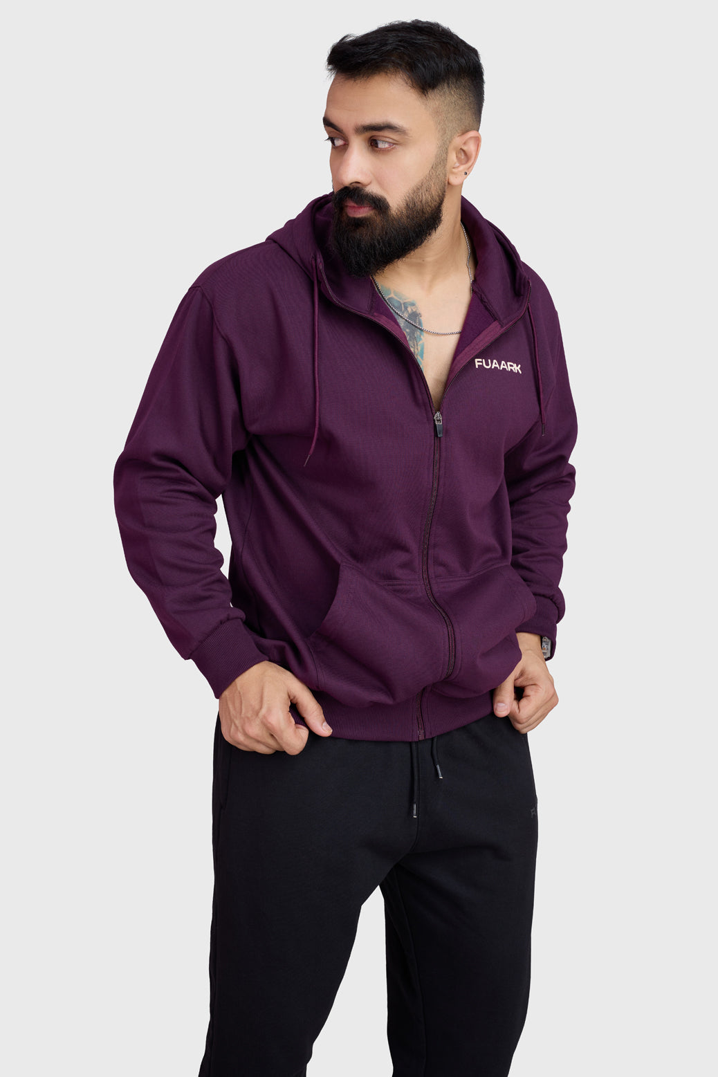 Signature Oversized Jacket Plum