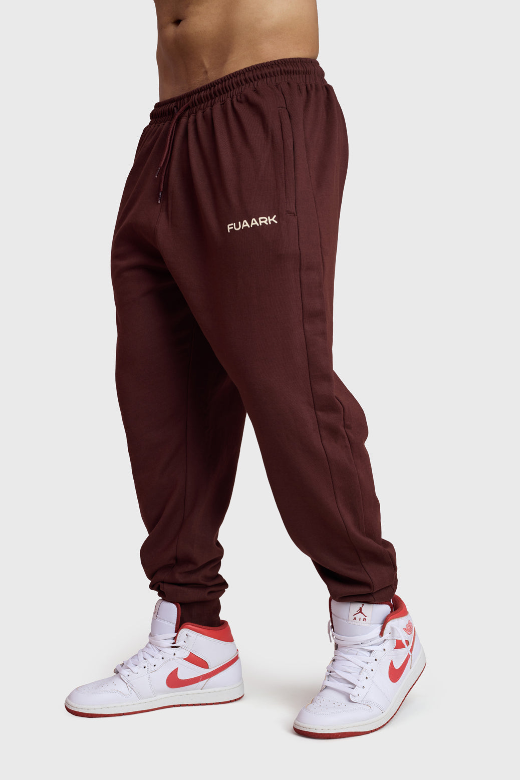 Signature Oversized Joggers Brown