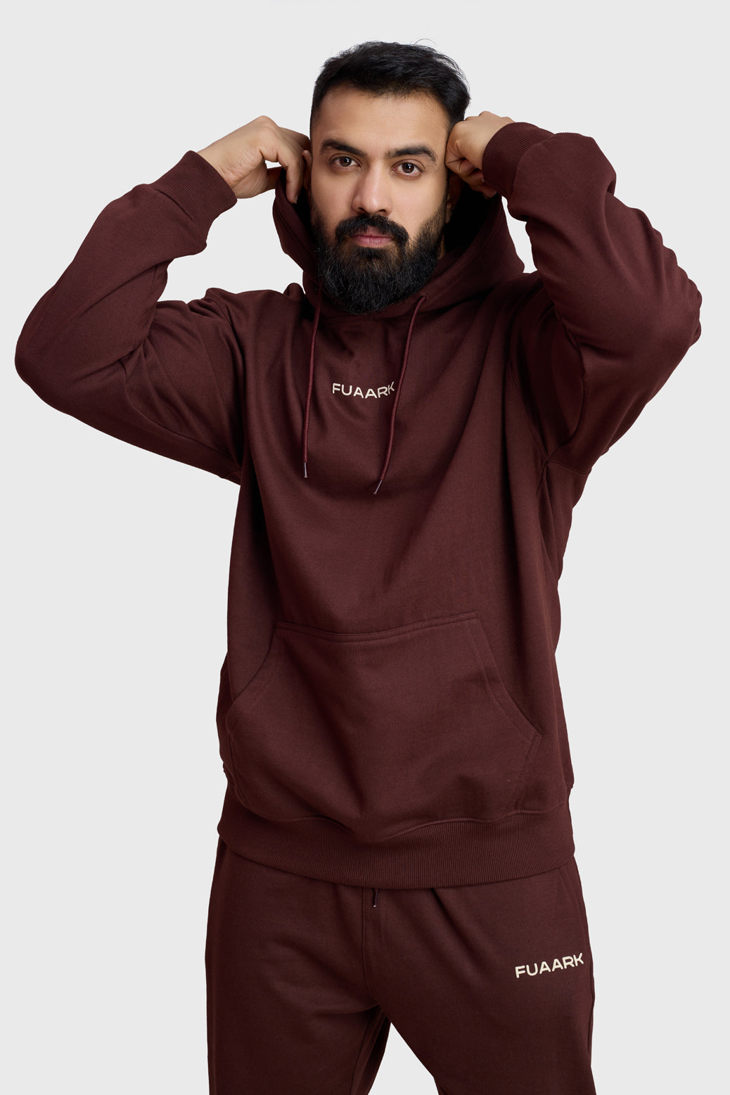 Signature Oversized Hoodie Brown