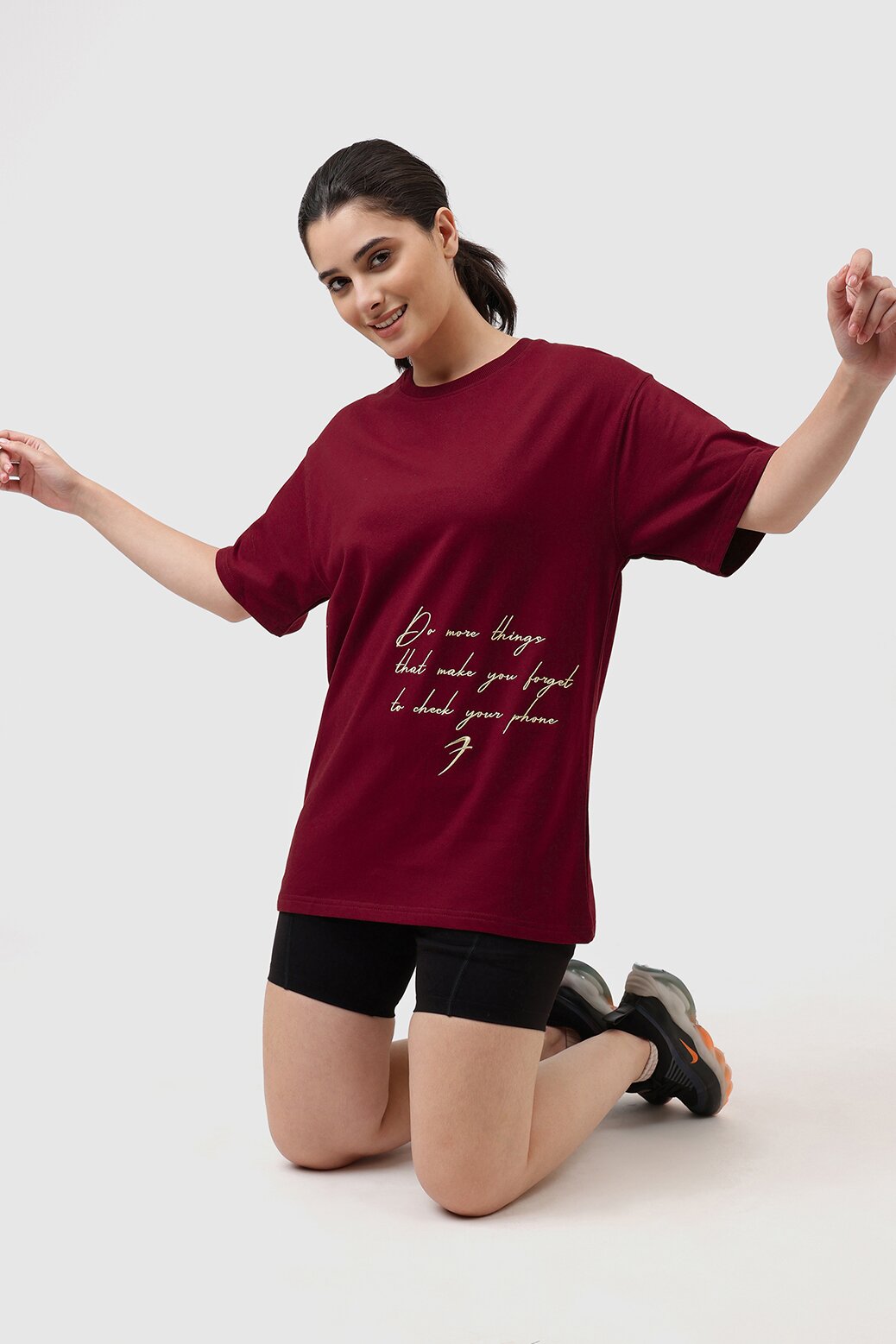 Inspiration Oversized T-shirt Maroon