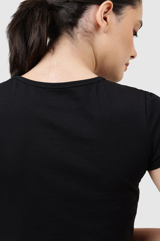 Peak Crop Top Black