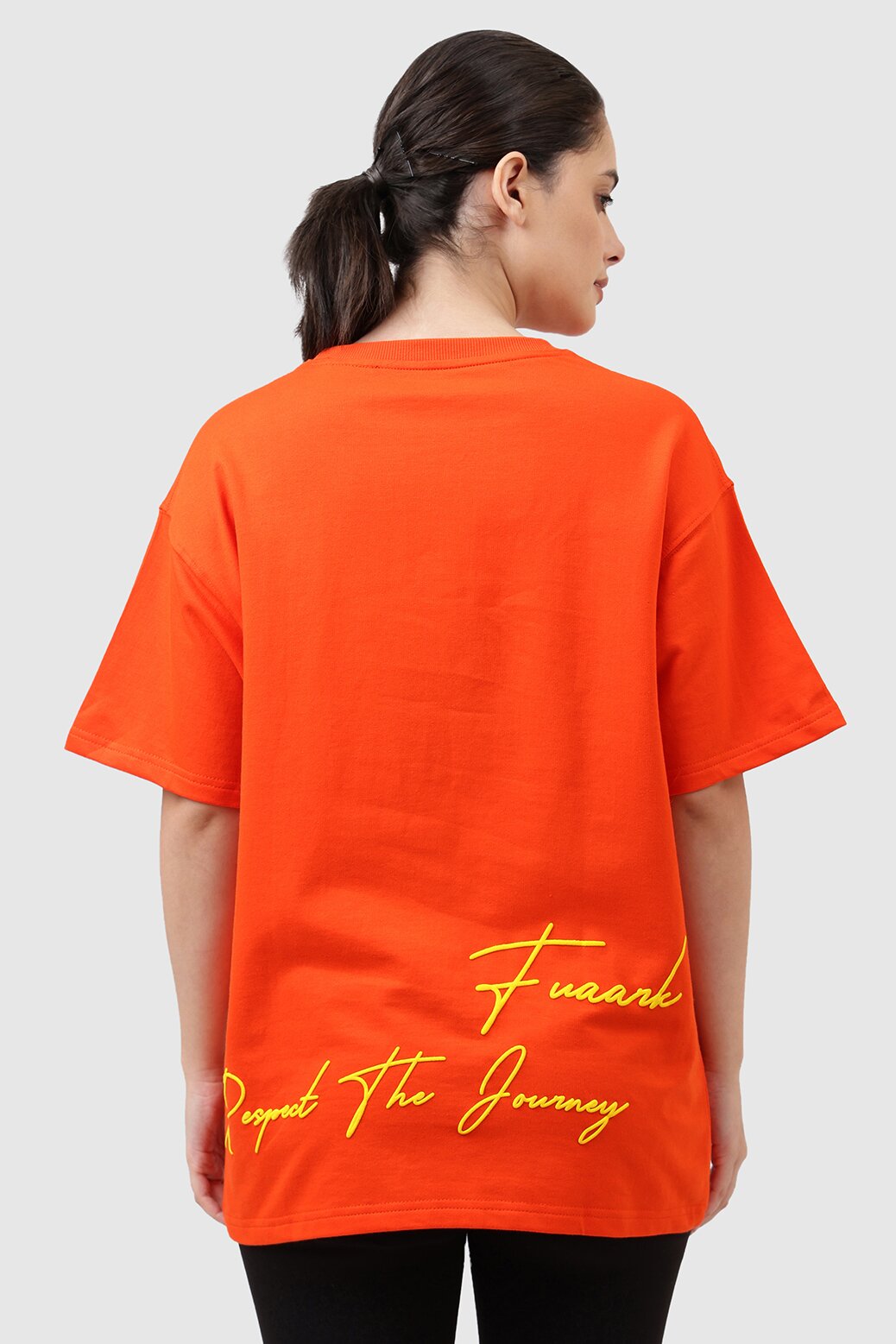 Respect The Journey Oversized T-shirt Orange