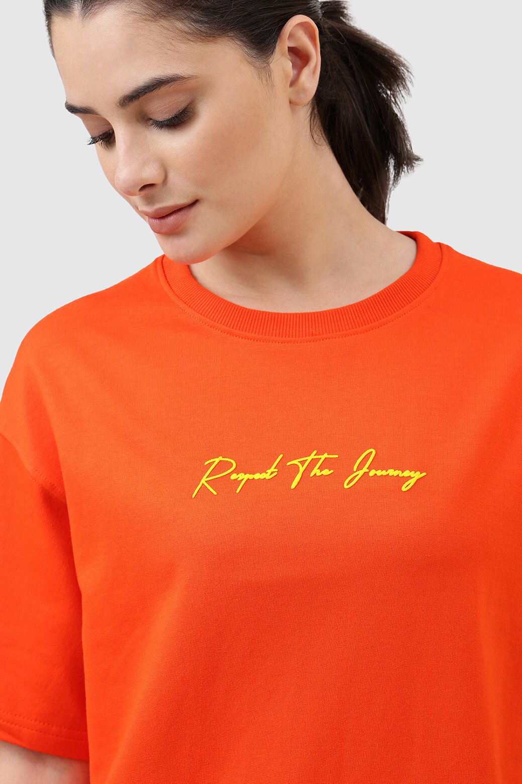 Respect The Journey Oversized T-shirt Orange