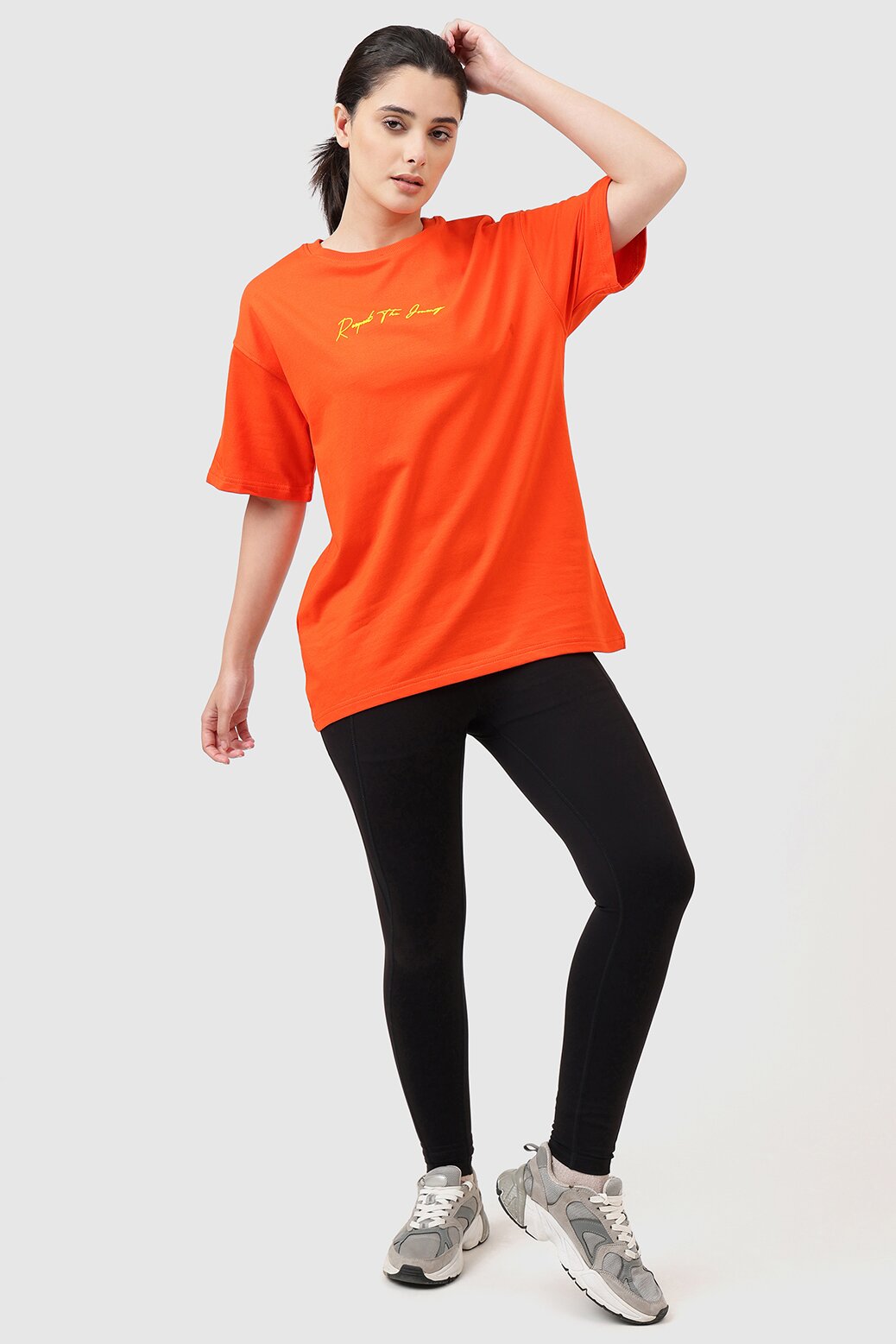Respect The Journey Oversized T-shirt Orange